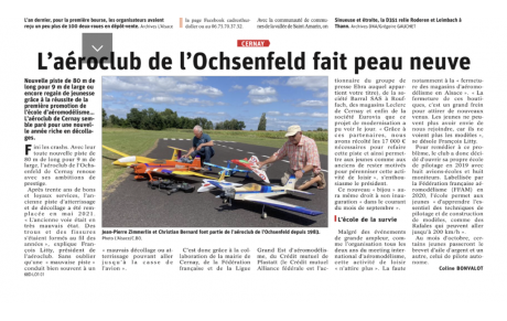 Article dans l'Alsace du 24/8